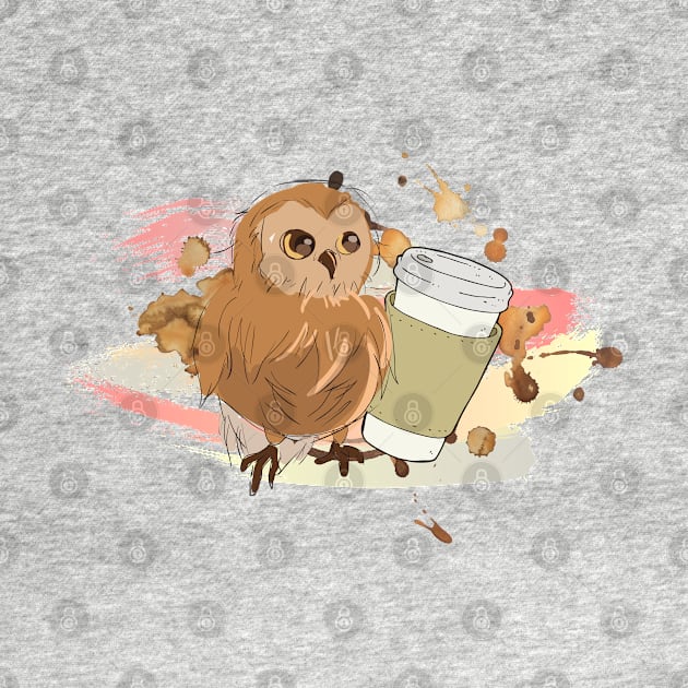 Owl and coffee by hexchen09